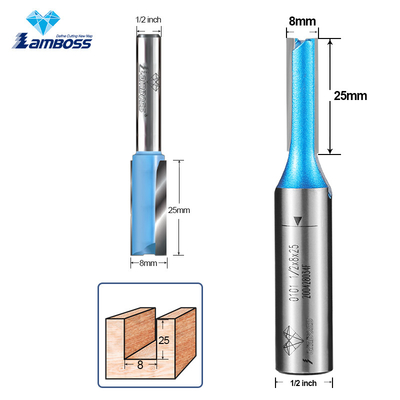 주문 람보스 1/2'*8*25mm 직선 비트 목조 직선 라우터 프레싱 커터 online manufacture