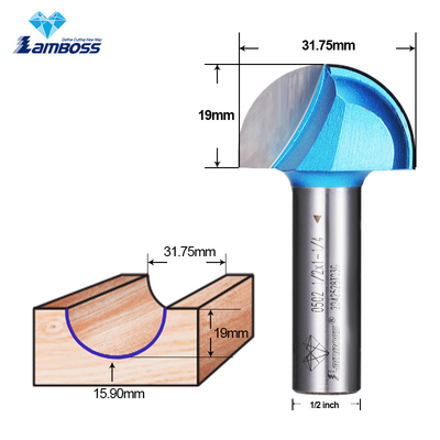 주문 람보스 코브 박스 비트 목조 작업에 대한 둥근 바닥 밀링 컷어 라우터 비트 online manufacture